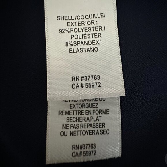 Laundry By Shelli Segal Women's 6 Navy Blue 3/4 Sleeves Midi Crew Neck Dress - Picture 15 of 16